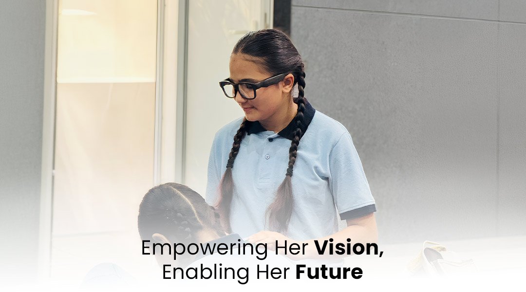 Assistive technology helping visually impaired girl with education and independence